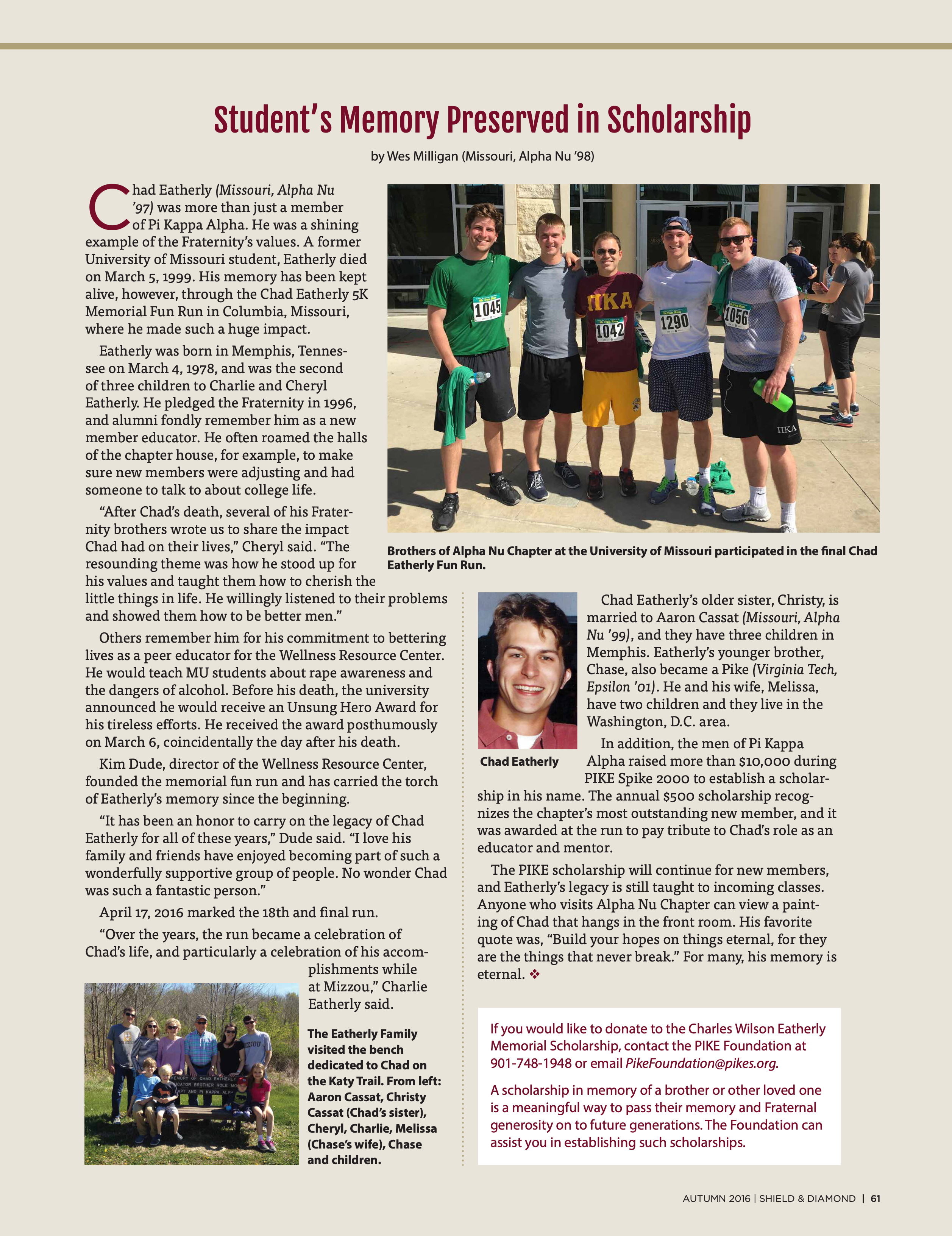 Student's Memory Preserved In Scholarship